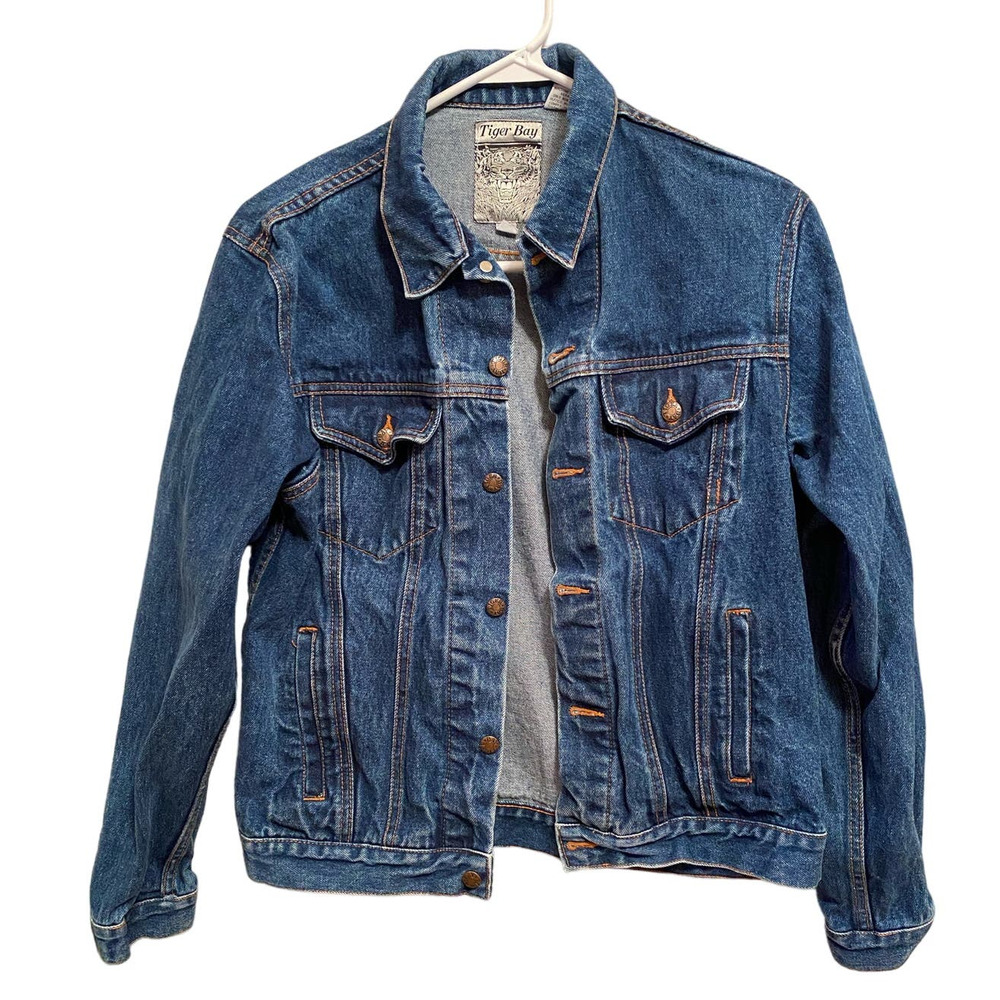 Tiger Bay Jean Jacket Denim Vintage 90s Coat Outer Wear Blue‎